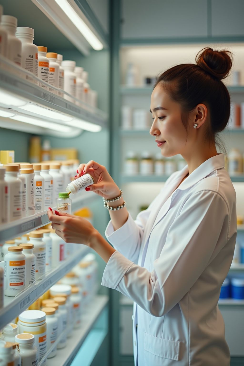 Pharmacist reviewing prescription